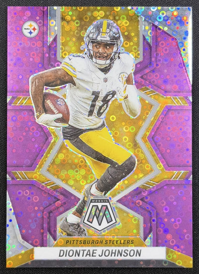 Diontae Johnson 2022 Panini Mosaic No Huddle Purple /50 Steelers
