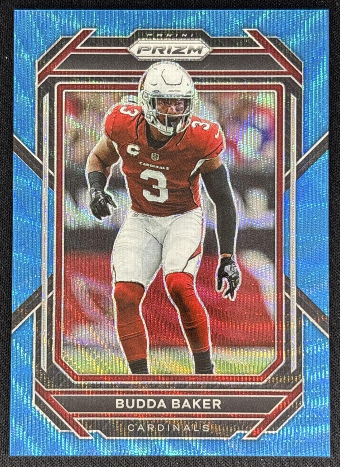 Budda Baker 2022 Panini Prizm Blue Wave /199 Cardinals front