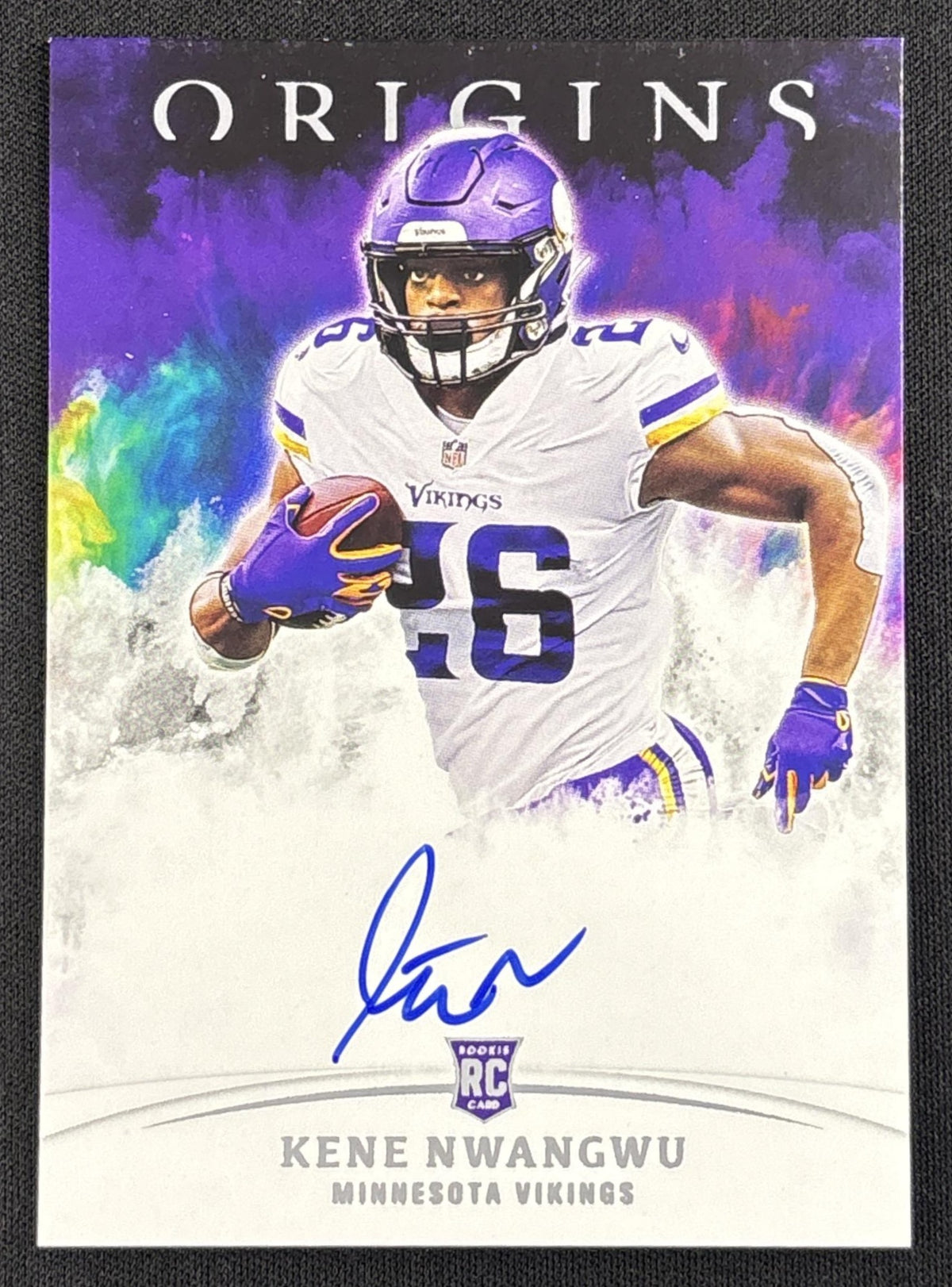 Kene Nwangwu 2021 Panini Origins Rookie Auto Vikings