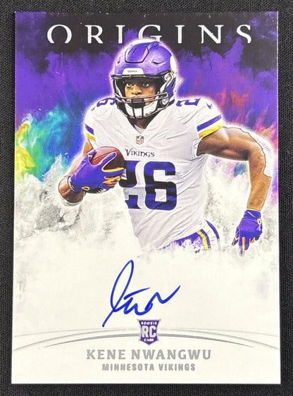 Kene Nwangwu 2021 Panini Origins Rookie Auto Vikings