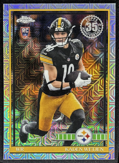 Kaden Wetjen 2026 Topps 1991 Chrome Rookie Mojo Refractor Steelers