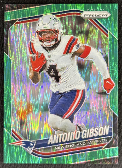 Antonio Gibson 2025 Panini Prizm Green Flash Patriots Sports Trading Card