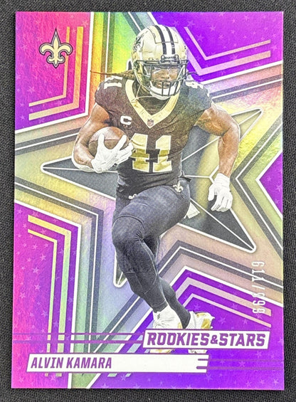 Alvin Kamara 2025 Panini Rookies & Stars Purple /999 Saints