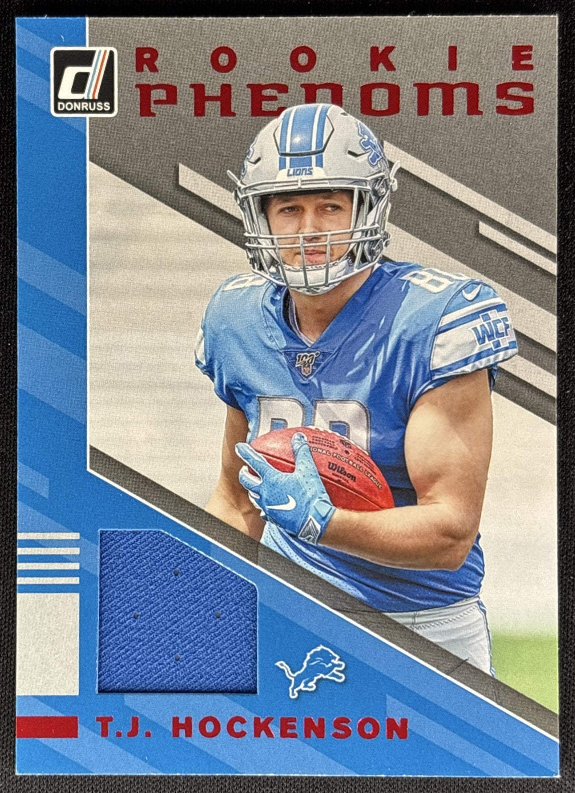 T.J. Hockenson 2019 Panini Donruss Rookie Phenoms Jerseys Red Lions Sports Trading Cards