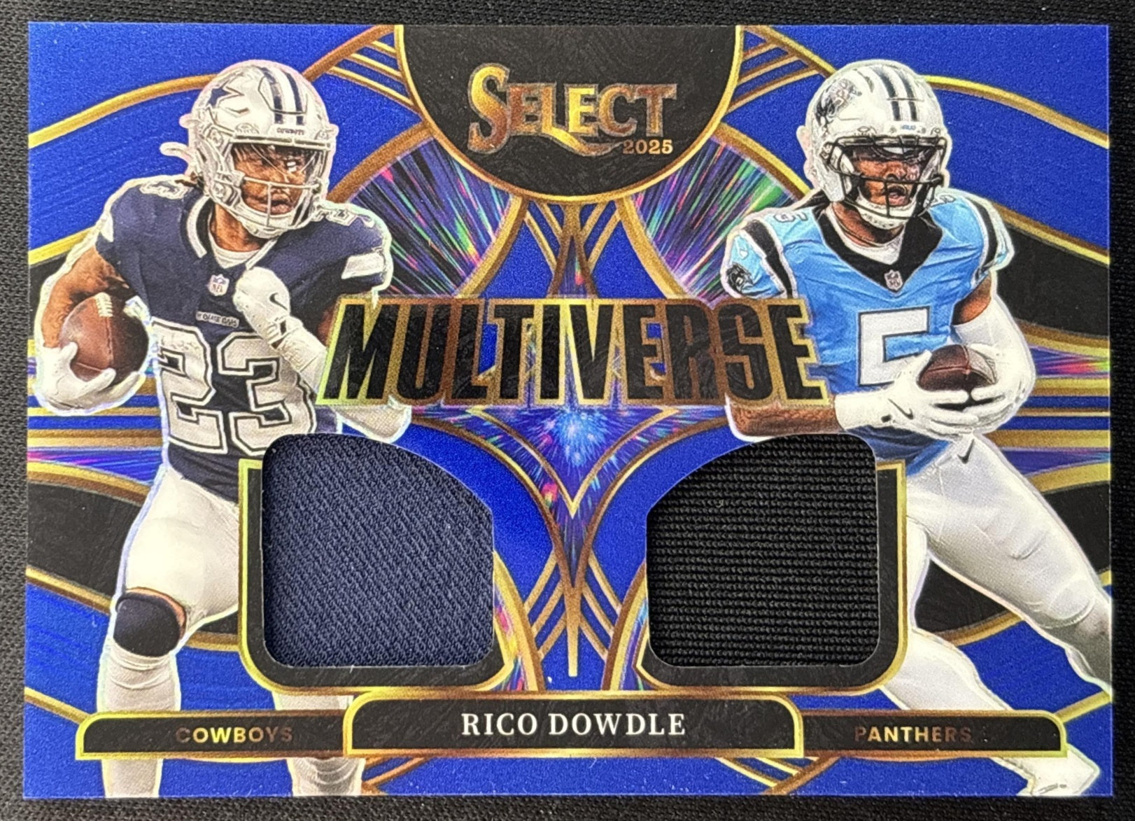 Rico Dowdle 2025 Panini Select Multiverse Jerseys Blue Prizm Default Title Sports Trading Cards