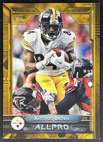 Antonio Brown 2015 Topps Gold /2015 Steelers front