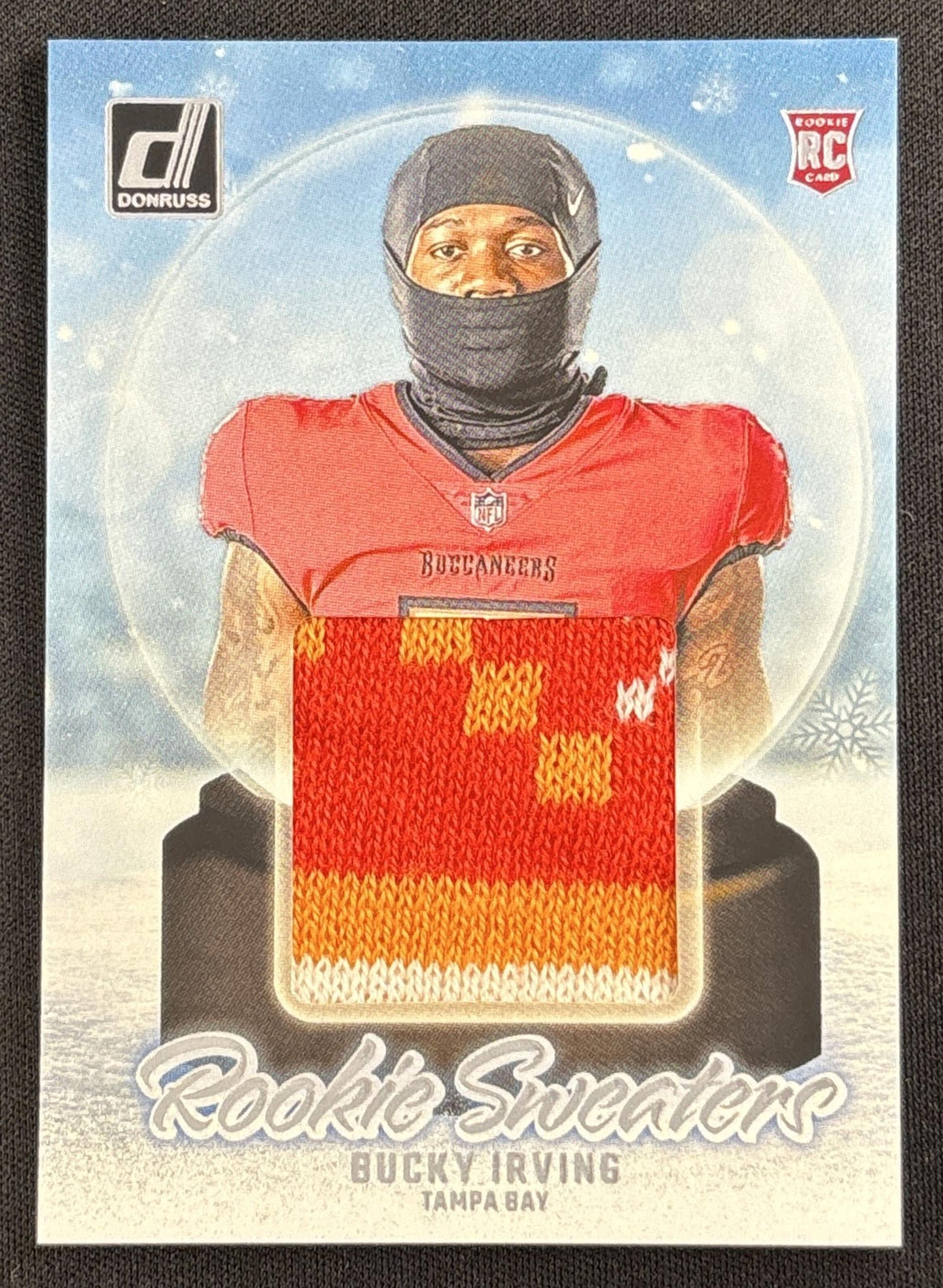 Bucky Irving 2024 Panini Donruss Rookie Holiday Sweater Buccaneers #2
