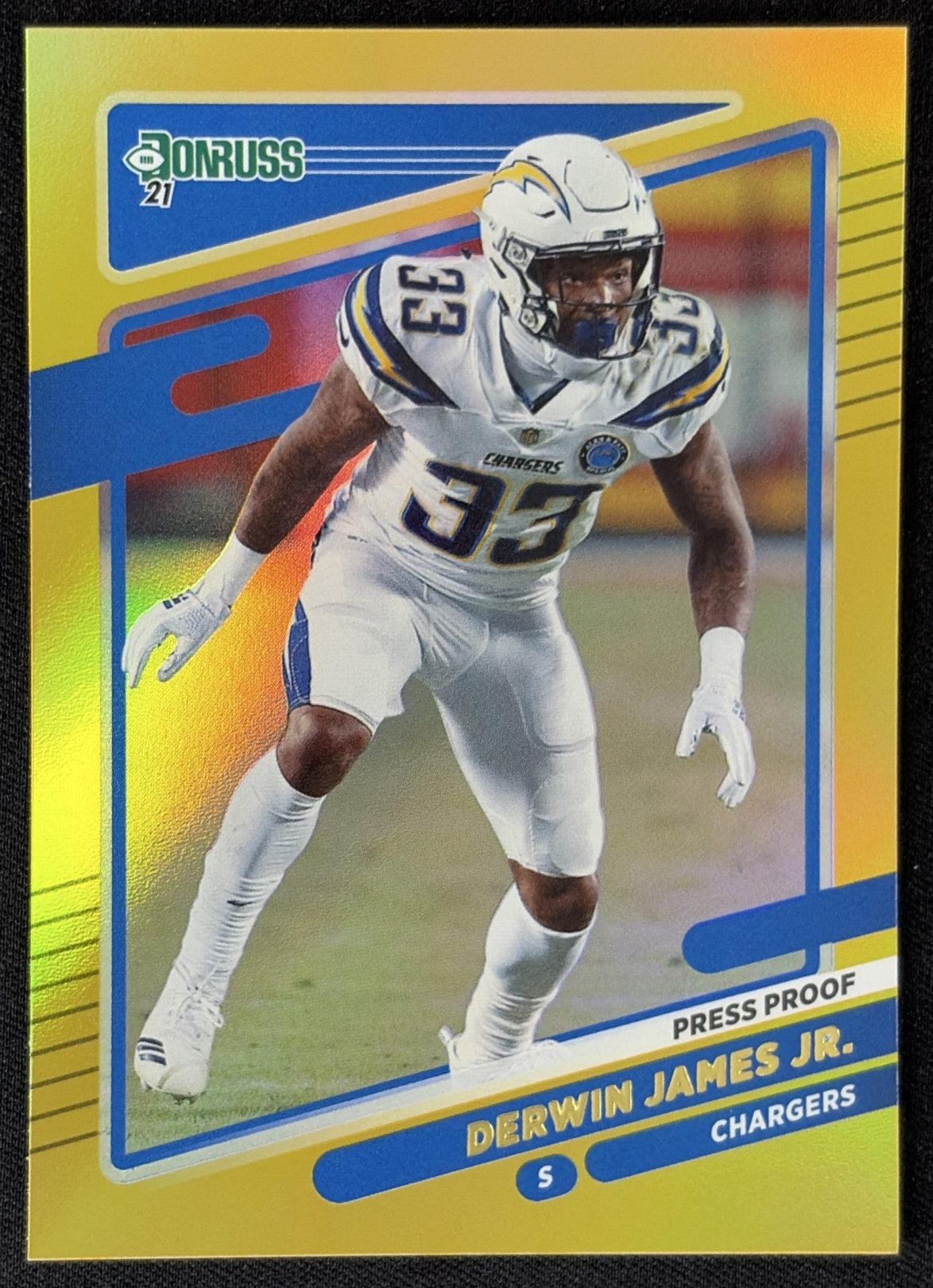 Derwin James Jr. 2021 Panini Donruss Press Proof Premium Chargers - Los Angeles Chargers