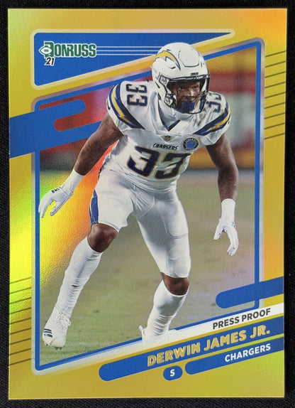 Derwin James Jr. 2021 Panini Donruss Press Proof Premium Chargers - Los Angeles Chargers
