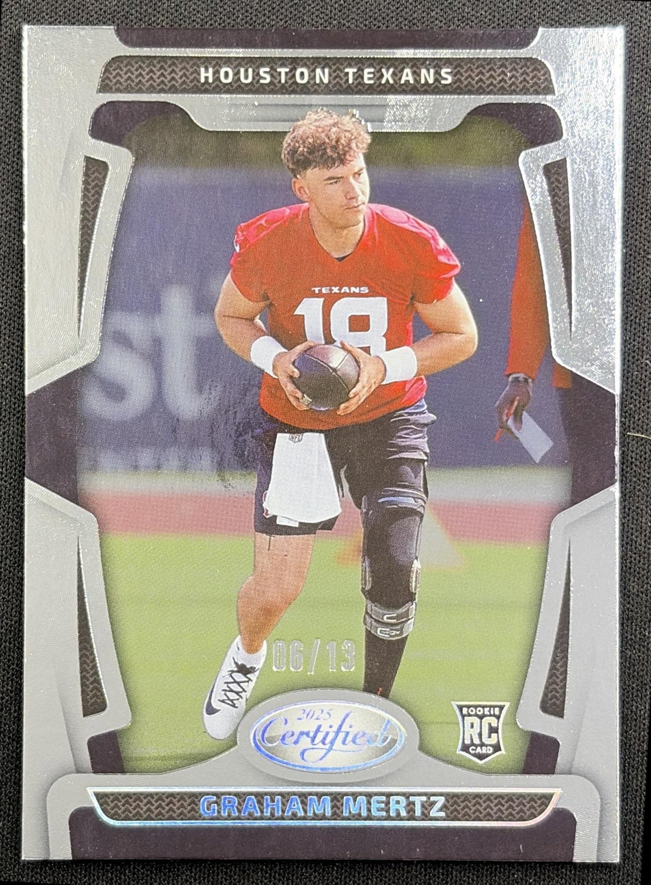 Graham Mertz 2025 Panini Certified Rookies Mirror Silver FOTL /13 Texans