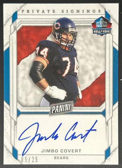 Jimbo Covert 2022 National Convention Silver Packs Private Signings Football Hall of Fame /25 Bears - Front