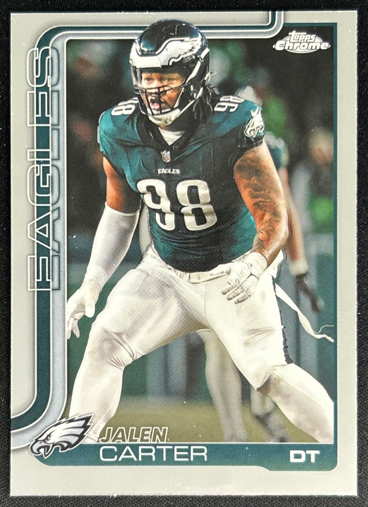 Jalen Carter 2025 Topps Chrome Eagles Default Title Sports Trading Cards