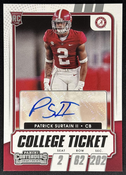 Patrick Surtain II 2021 Panini Contenders Draft Picks Crimson Tide Broncos Sports Trading Cards