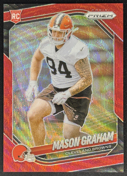 Mason Graham 2025 Panini Prizm Red Wave /149 Browns Default Title Sports Trading Cards