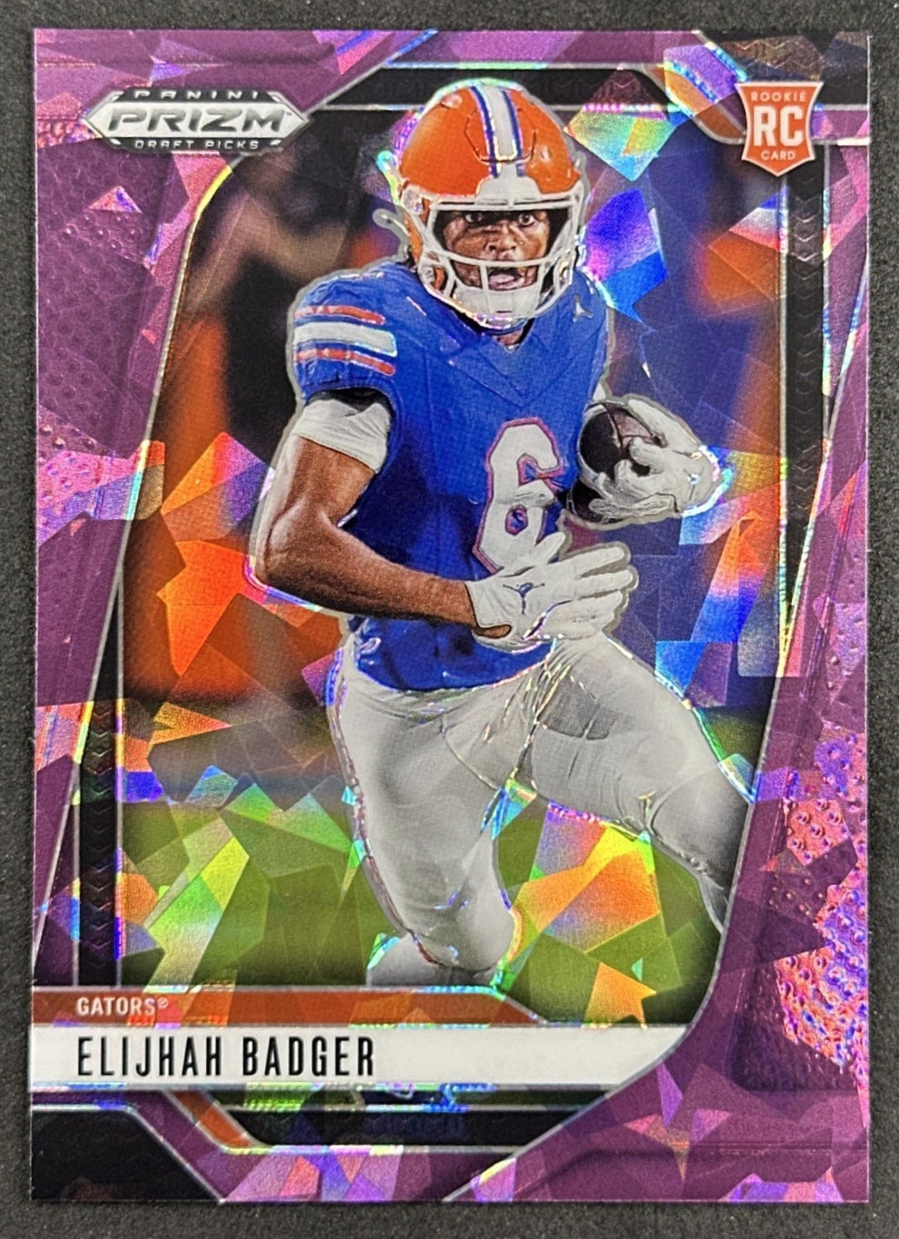 Elijhah Badger 2025 Panini Prizm Draft Picks Purple Ice /199 Gators front