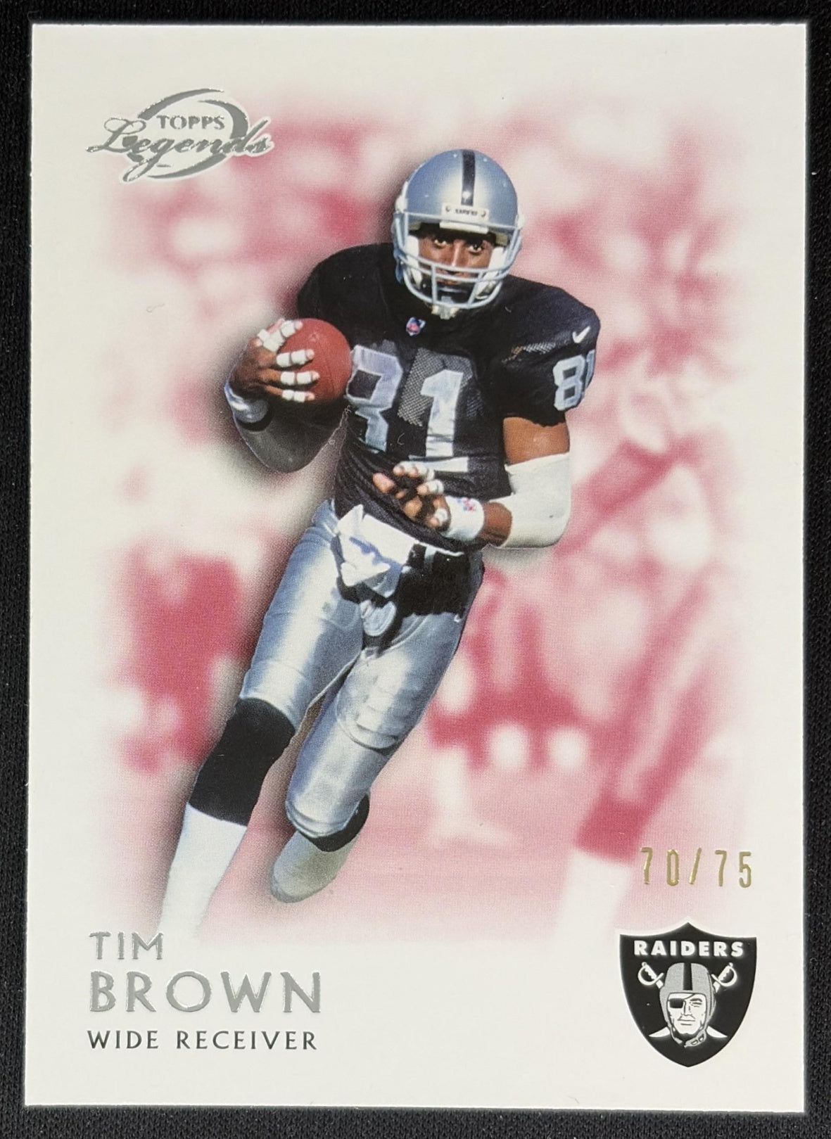 Tim Brown 2011 Topps Gridiron Legends Red /75 Raiders