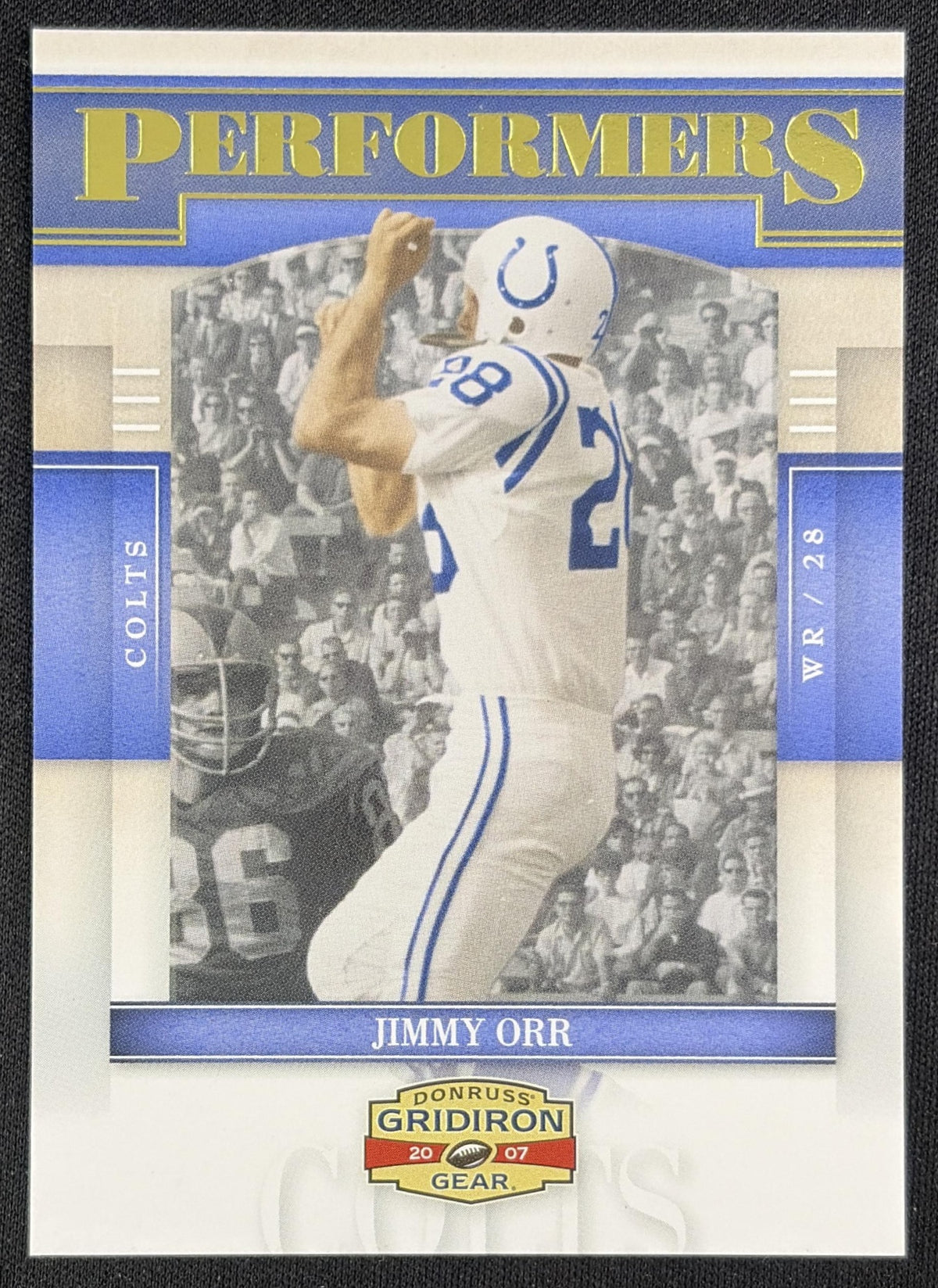 Jimmy Orr 2007 Donruss Gridiron Gear Performers Gold /500