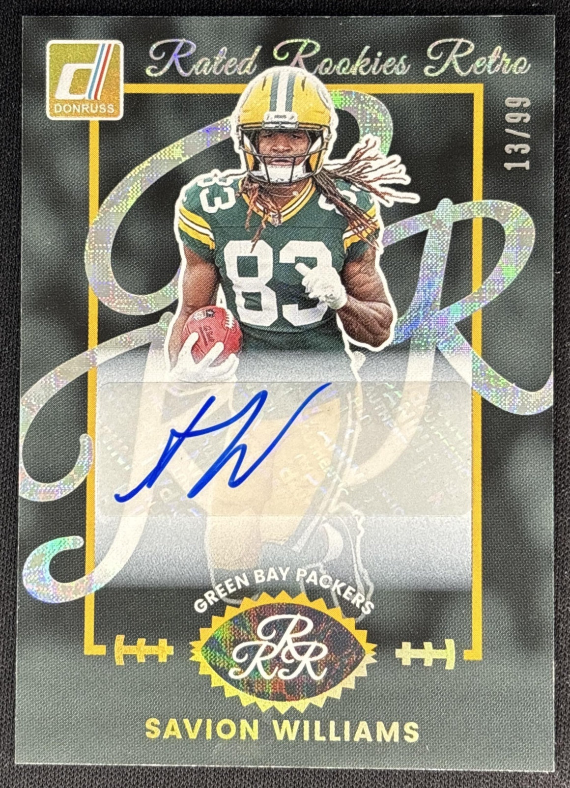 Savion Williams 2025 Panini Donruss Rated Rookie Retro Auto /99