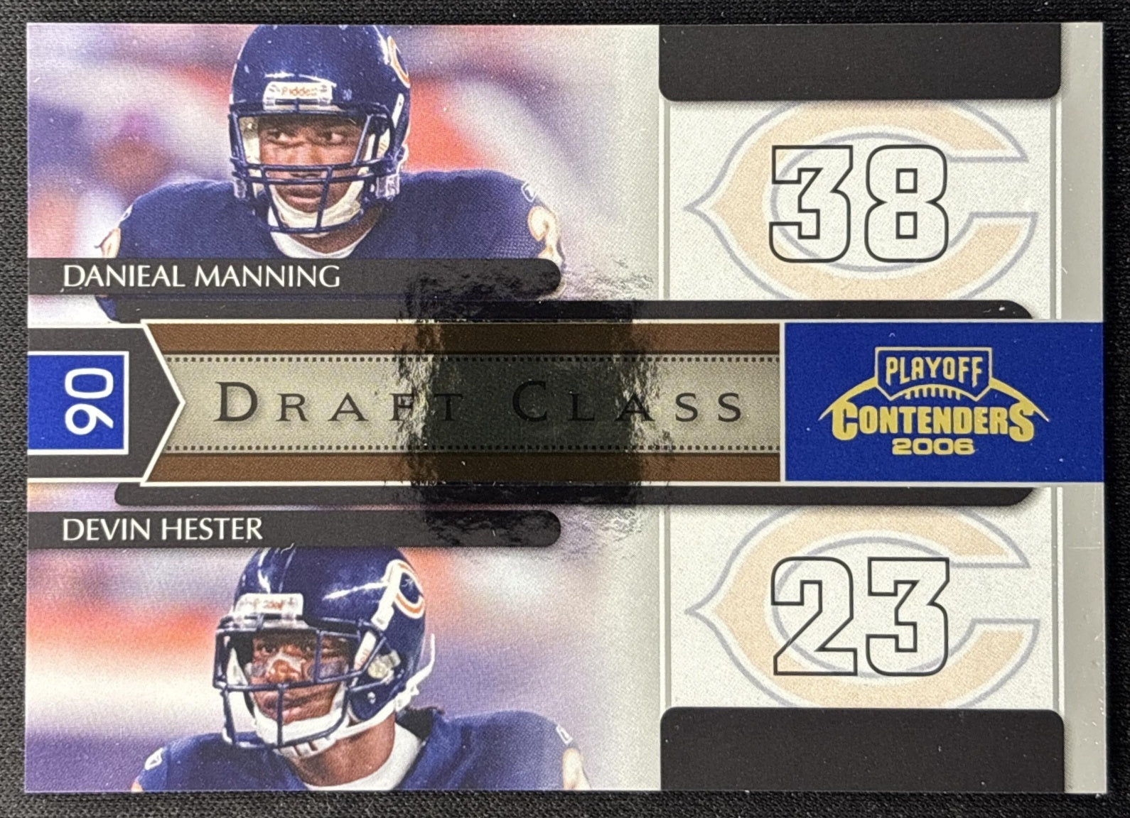 Danieal Manning Devin Hester 2006 Playoff Contenders Draft Class /1000 Bears