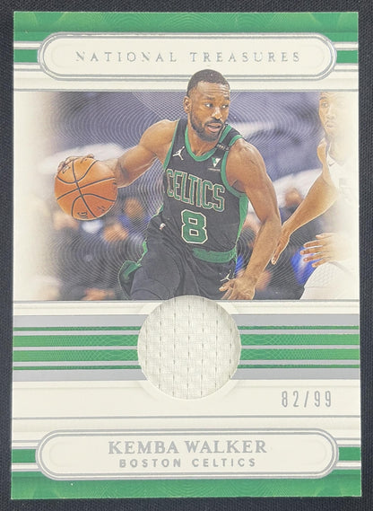 Kemba Walker 2020 Panini National Treasures Jersey /99 Celtics Boston Celtics Sports Trading Card