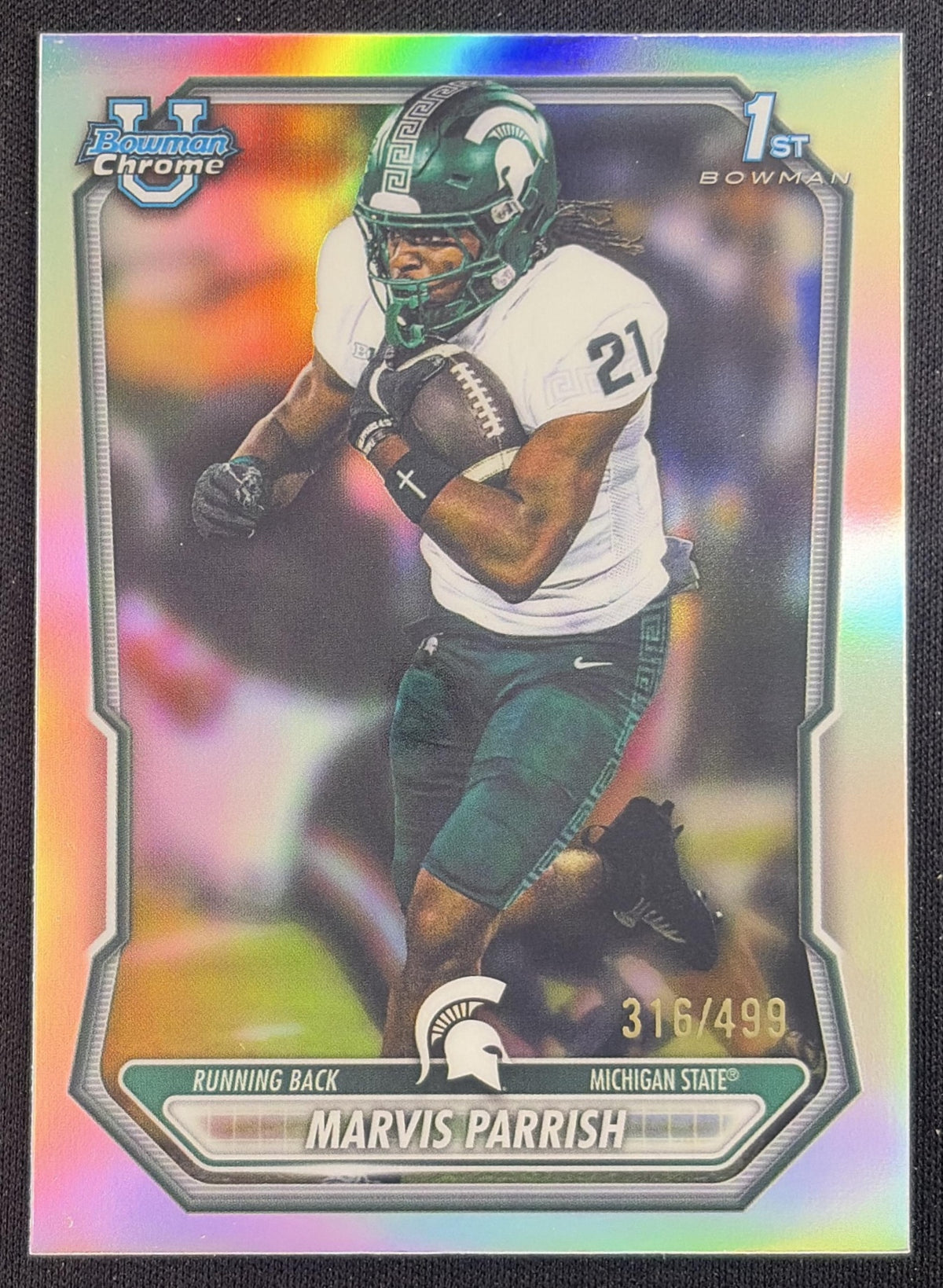 Marvis Parrish 2026 Bowman Chrome Prospects Refractor /499 Spartans