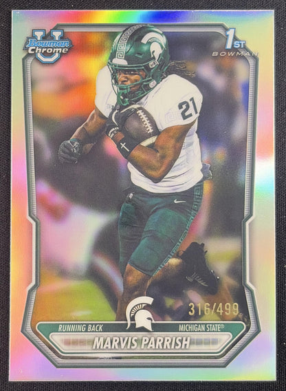 Marvis Parrish 2026 Bowman Chrome Prospects Refractor /499 Spartans