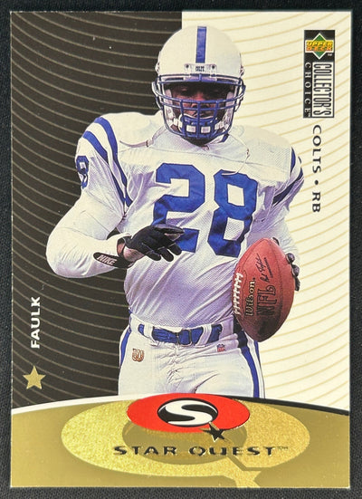 Marshall Faulk 1997 Collector's Choice StarQuest Colts Sports Trading Cards
