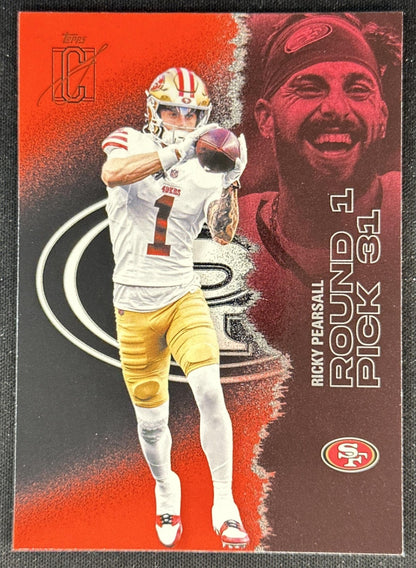 Ricky Pearsall 2025 Topps Signature Class Veteran Red & Black Foil 49ers front