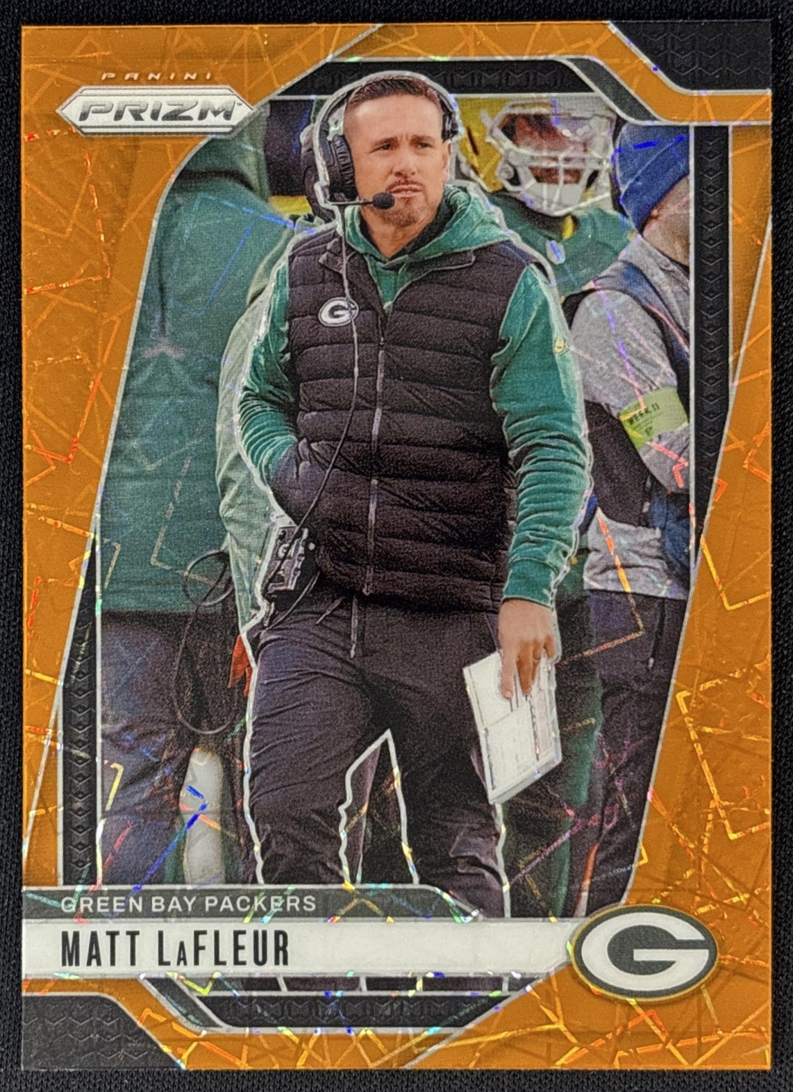 Matt LaFleur 2024 Panini Prizm Lazer Packers front