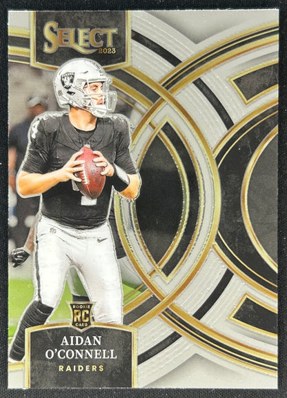 Aidan O'Connell Select Premier Level Las Vegas Raiders Sports Trading Cards