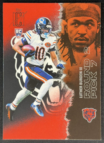 Luther Burden III 2025 Topps Signature Class Rookie Red & Black Foil Bears front