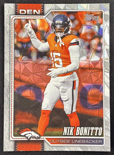 Nik Bonitto 2026 Topps Diamante Foil Broncos Sports Trading Card