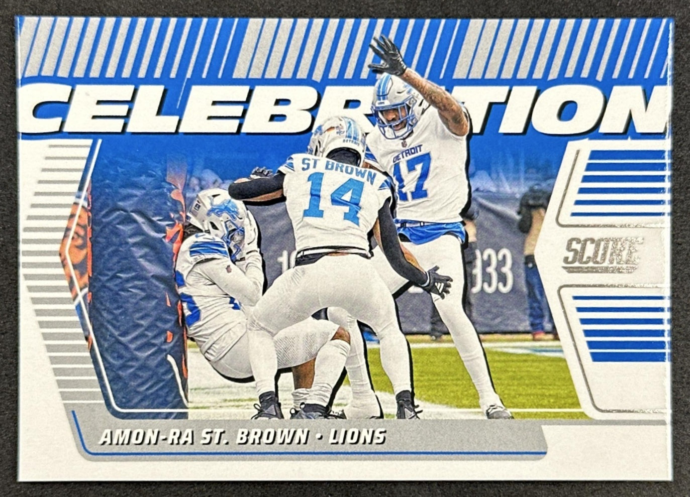 Amon-Ra St. Brown 2025 Panini Score Celebration Lions