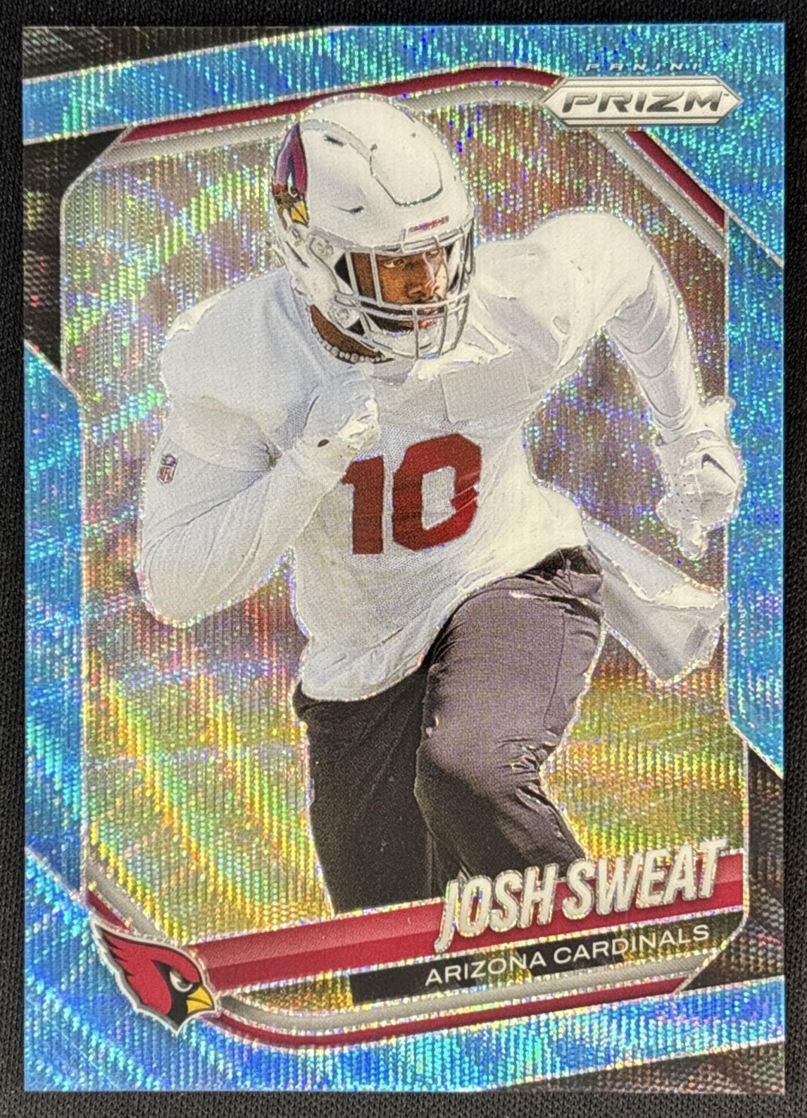 Josh Sweat 2025 Panini Prizm Blue Wave /230 Cardinals Sports Trading Cards