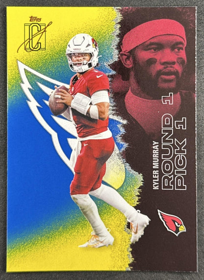 Kyler Murray 2025 Topps Signature Class Veteran Blue & Yellow Foil Cardinals front sports trading card