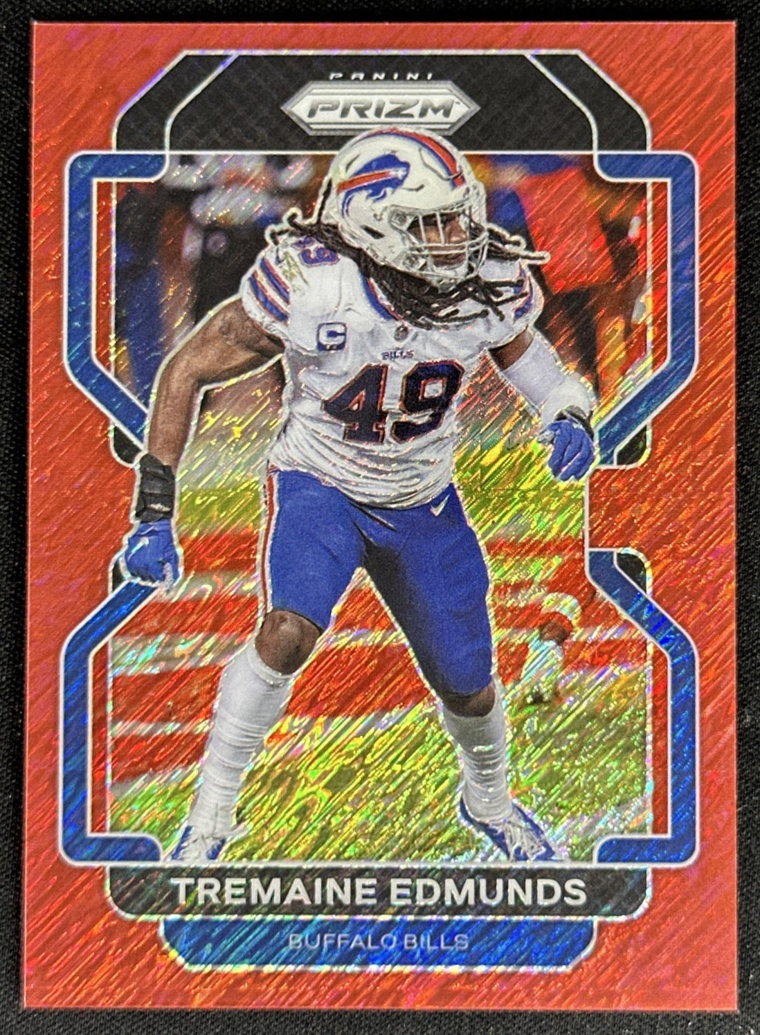 Tremaine Edmunds 2020 Panini Prizm Red Shimmer /35 Bills
