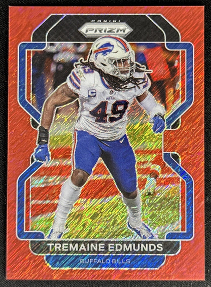 Tremaine Edmunds 2020 Panini Prizm Red Shimmer /35 Bills