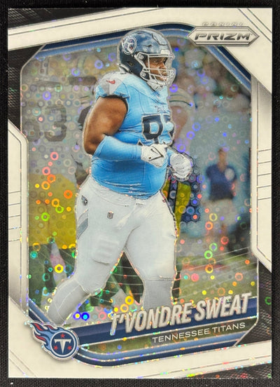 T'Vondre Sweat 2025 Prizm White Disco Prizms Titans Sports Trading Card