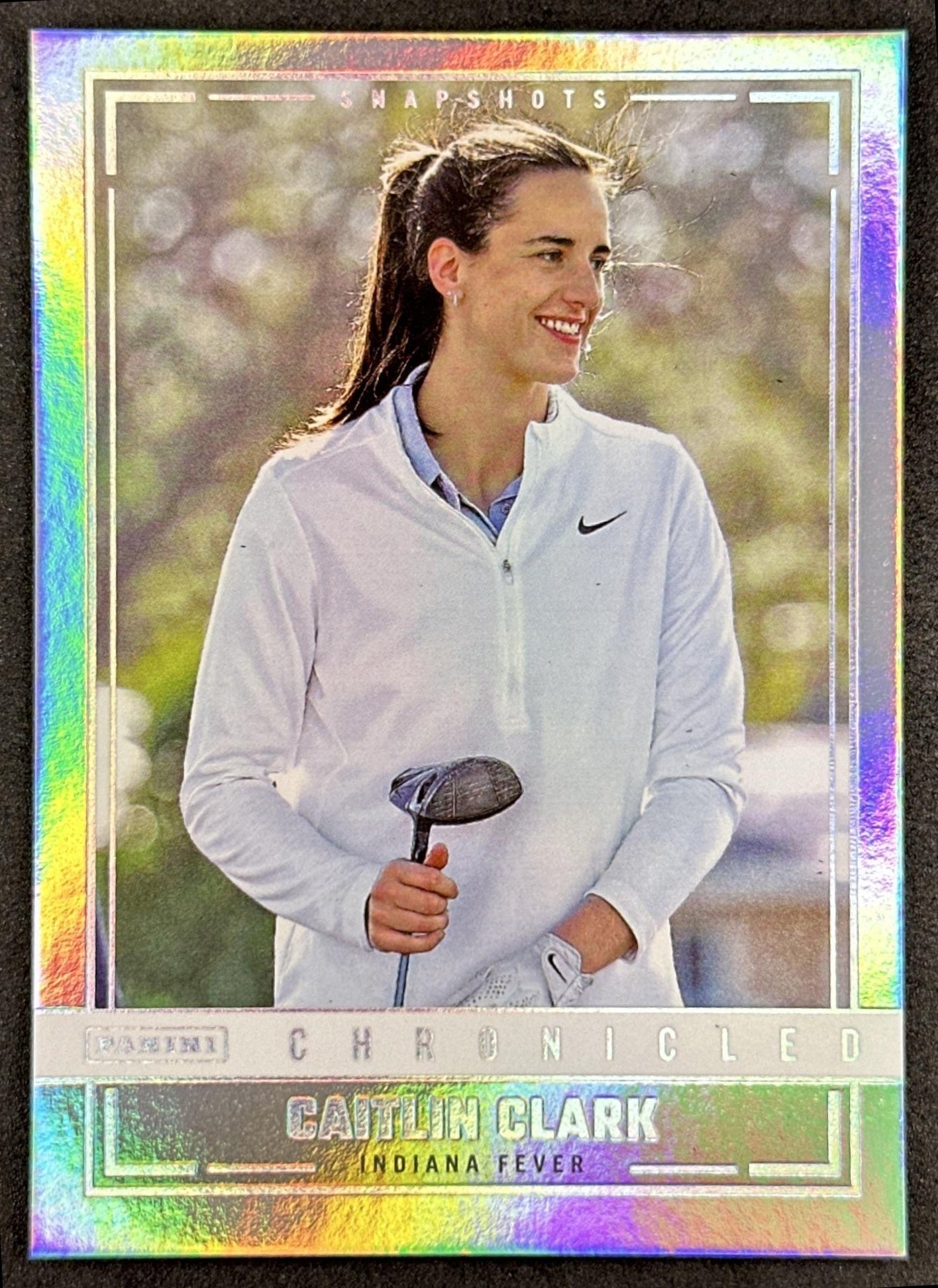 Caitlin Clark 2025 Panini Chronicled Snap Shots Holo Fever 100 Indiana Fever