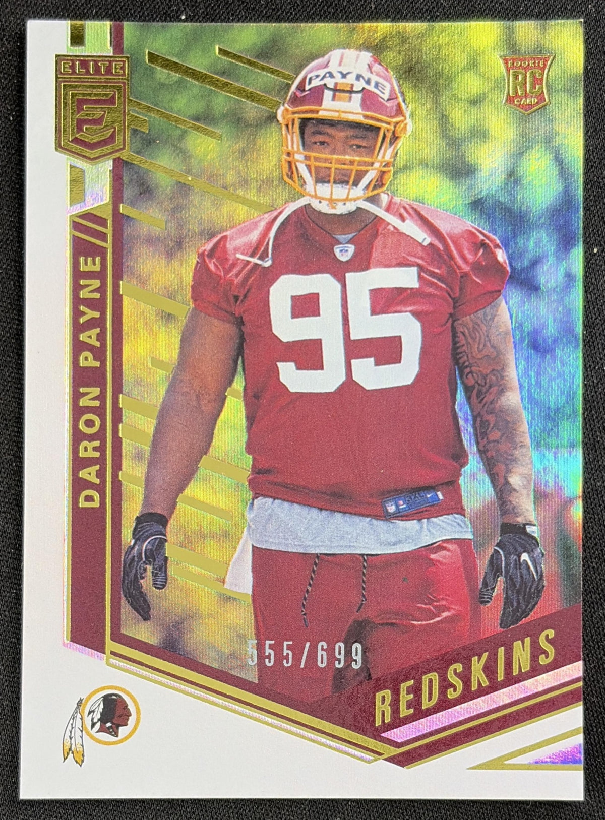 Daron Payne 2018 Panini Donruss Elite /699 Redskins Sports Trading Card
