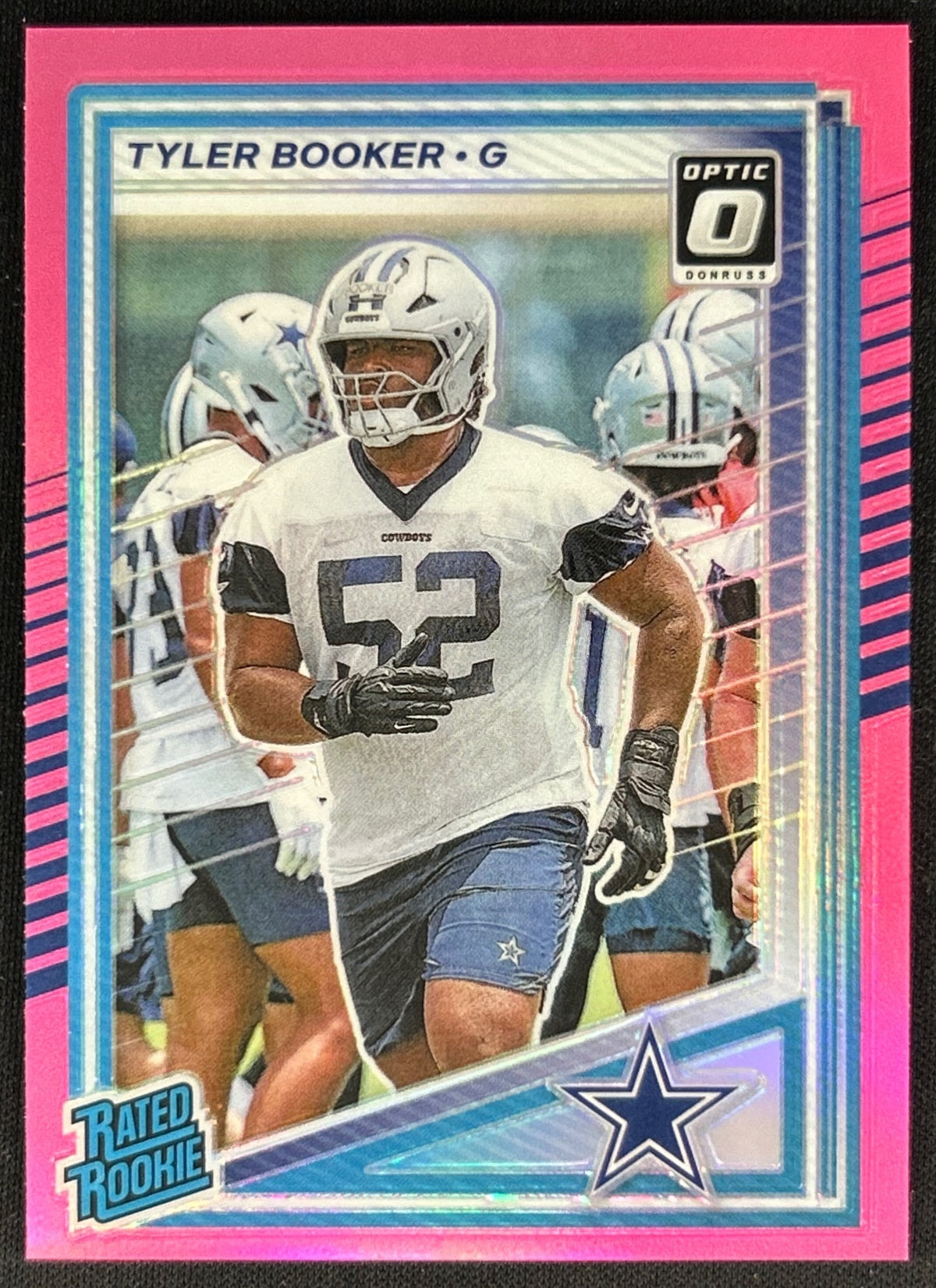 Tyler Booker 2025 Donruss Optic Rated Rookie Preview Pink Cowboys Sports Trading Cards