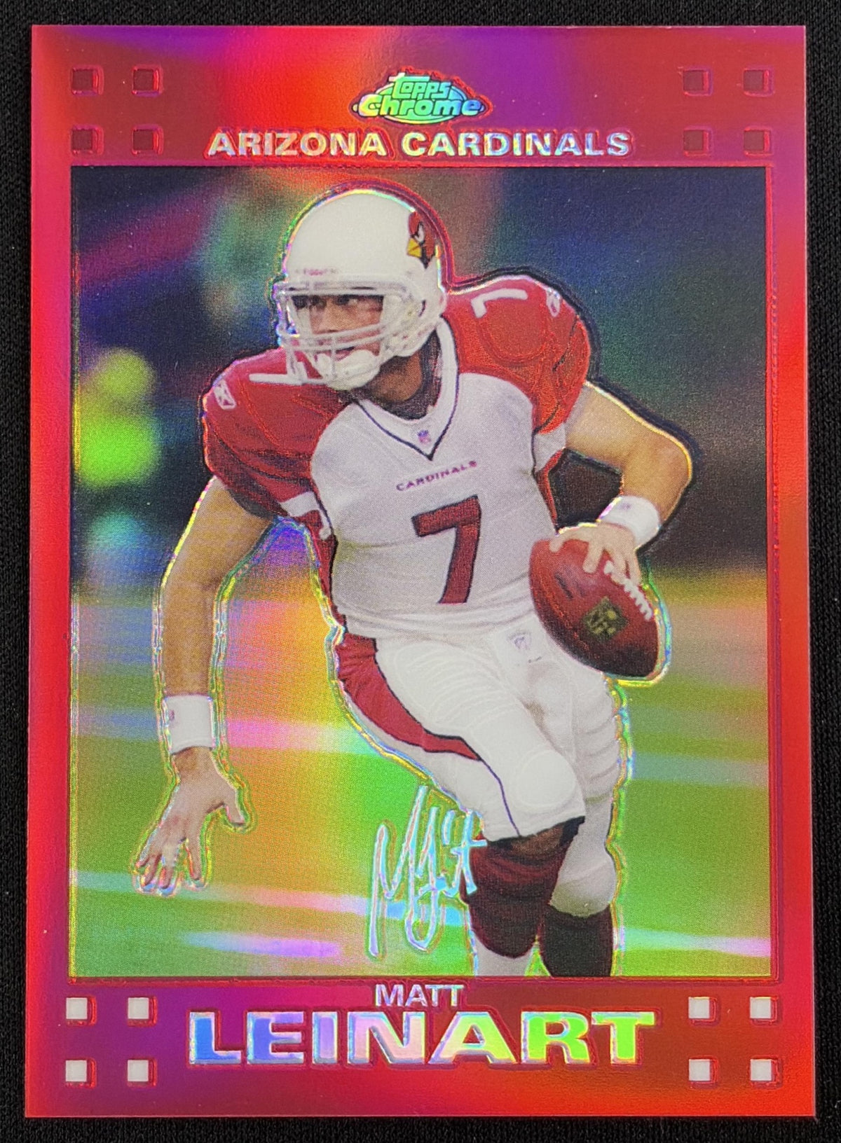 Matt Leinart 2007 Topps Chrome Red Refractors Uncirculated /139 Cardinals - Front