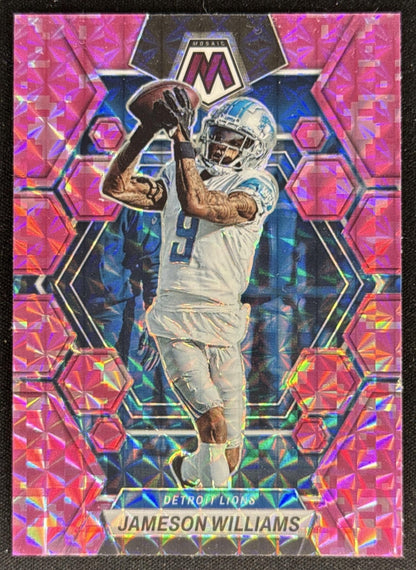 Jameson Williams 2023 Panini Mosaic Camo Pink Mosaic Lions Default Title Sports Trading Card