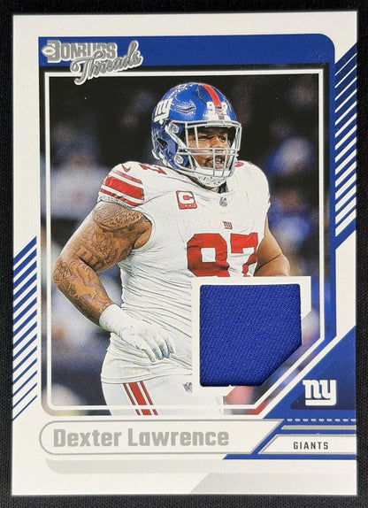 Dexter Lawerence 2024 Panini Donruss Threads Giants front