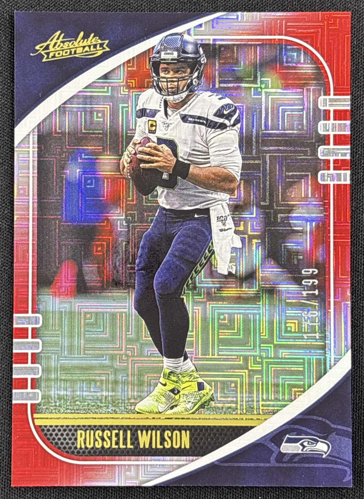 Russell Wilson 2020 Panini Absolute Red Squares /199 Seahawks