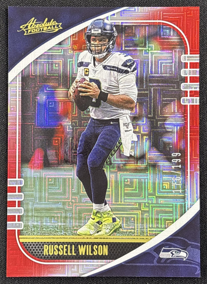 Russell Wilson 2020 Panini Absolute Red Squares /199 Seahawks