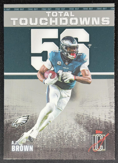 A.J. Brown 2025 Topps Signature Class Zone Out Eagles front