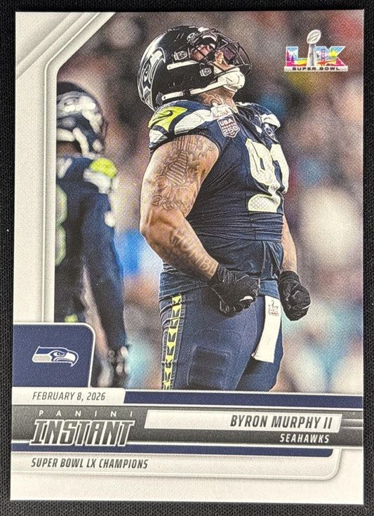Byron Murphy II 2026 Panini Instant Super Bowl LIX Champions Seattle Seahawks