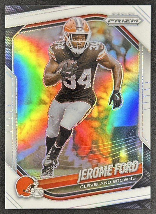 Jerome Ford 2025 Panini Prizm White /35 Browns front