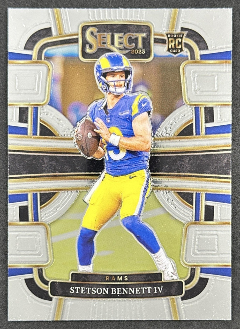Stetson Bennett IV 2023 Panini Select Concourse Rams front sports trading card